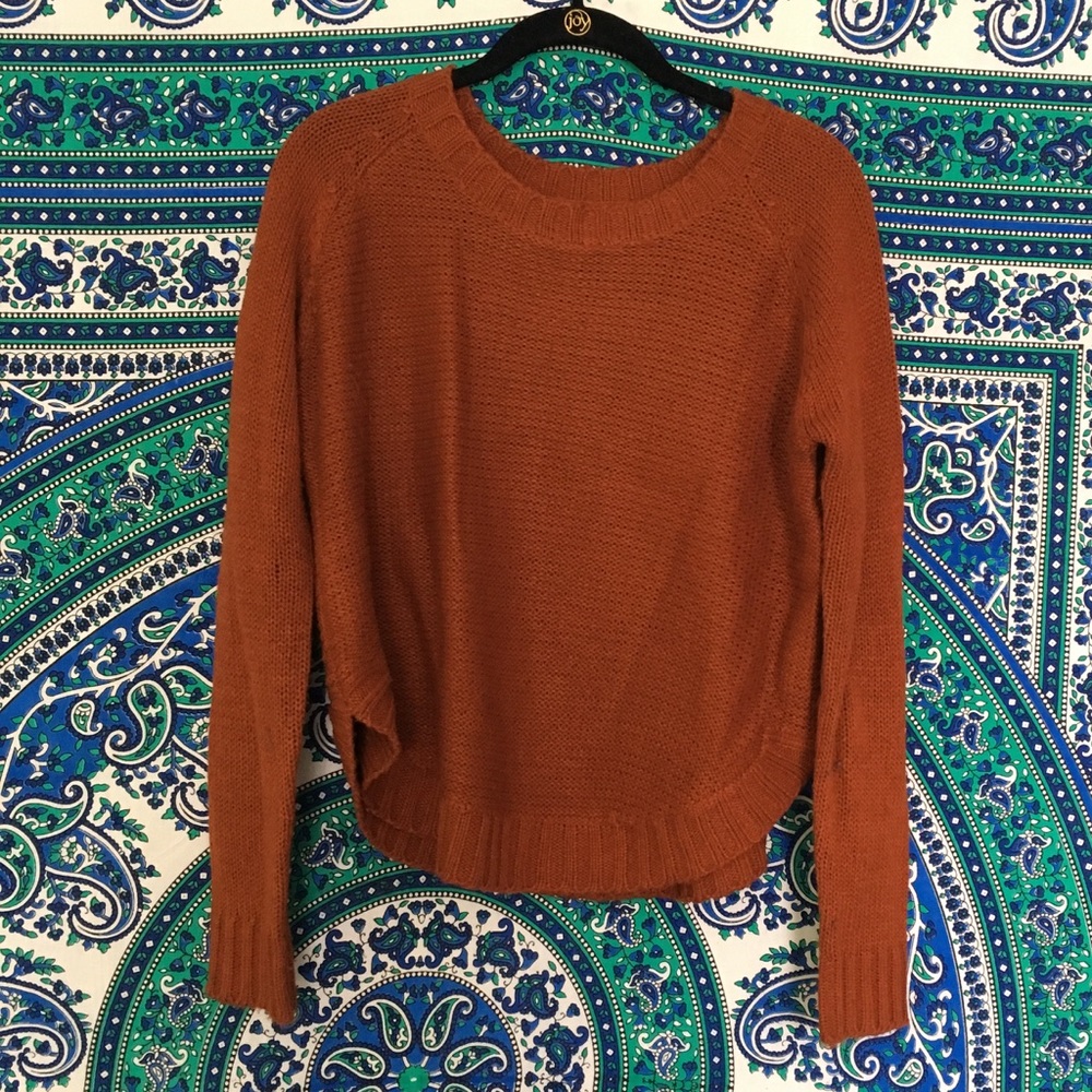 orange sweater
